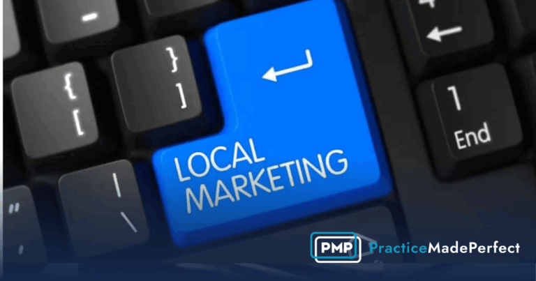 keyboard with key that says local marketing