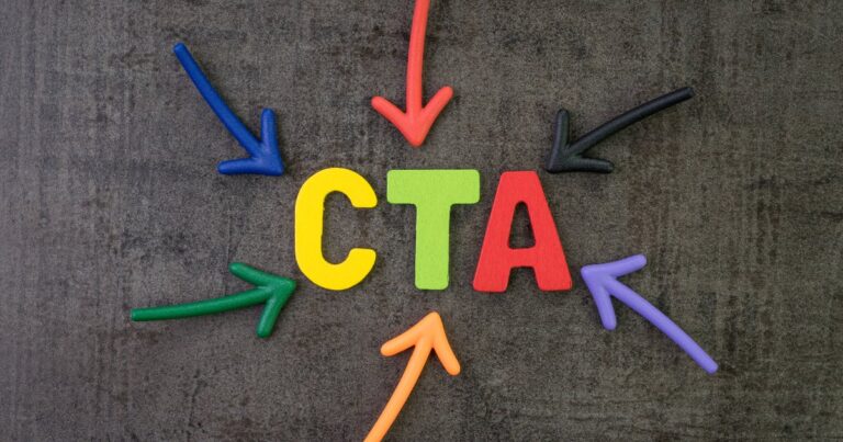 cta with arrows pointing to letters