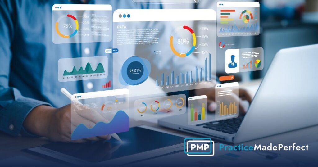 computer with marketing images