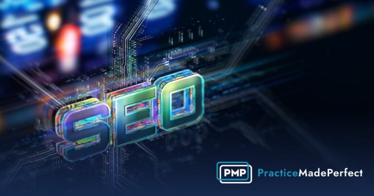 SEO graphic with PMP branding
