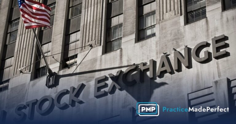 picture of stock exchange with PMP branding over it
