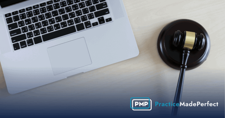 picture of laptop keyboard and gavel