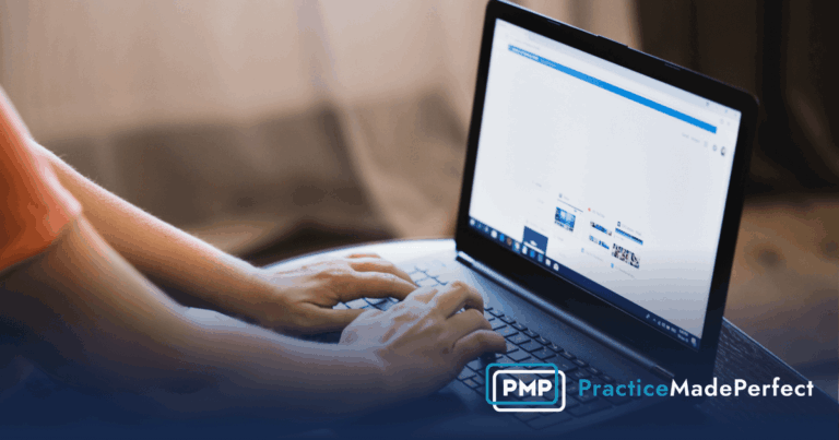 person typing on laptop