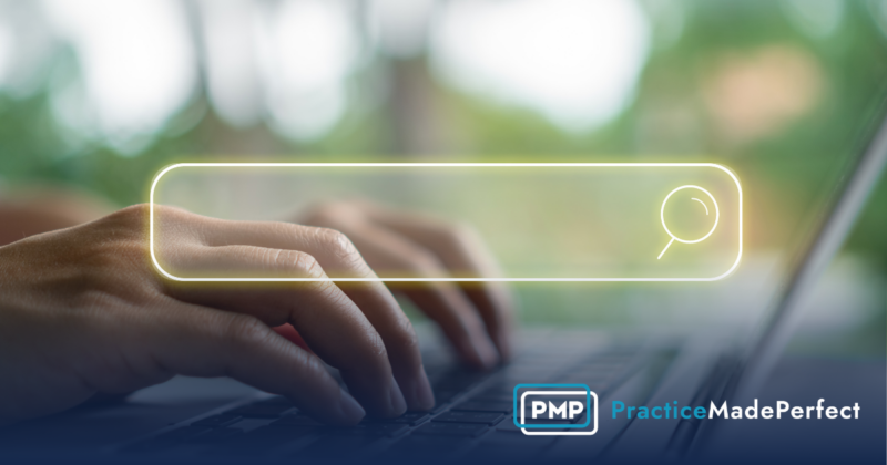 person searching on computer