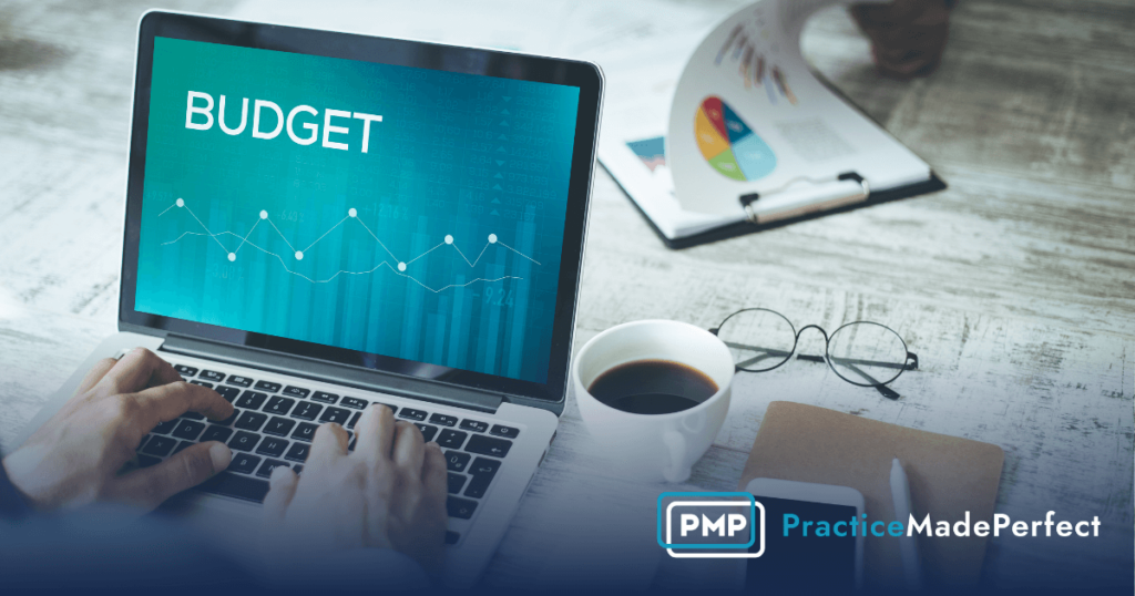 image of computer with budget